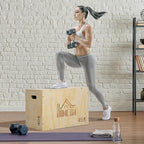 Box jump pliométrie 3 en 1 appareil boîte à saut musculation fitness & entraînement croisé plyobox pour box training 40/45/60 cm en bois-1