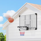 Panier de basketball mural avec panier spécial filet toutes saisons pour l'intérieur et l'extérieur 113x61x73cm blanc-6