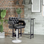 Tabouret de bar pivotant chaise de bar réglable en hauteur avec dossier repose-pieds et accoudoirs 61x50x93-113cm noir-9