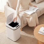 Poubelle de Cuisine Automatique 12 L en Acier Inoxydable, Poubelle à Capteur avec Couvercle, 28 x 22 x 41 cm, Blanc-7