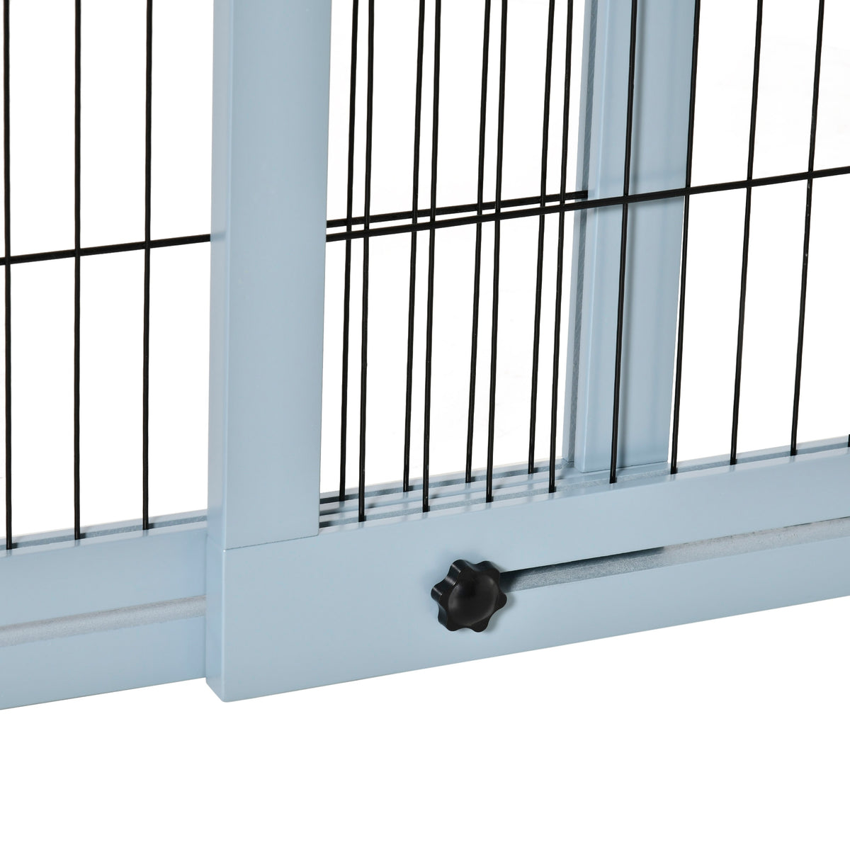 Barrière de sécurité pour chien extensible longueur réglable 104-180 x 36 x 69 cm pin bleu gris-8