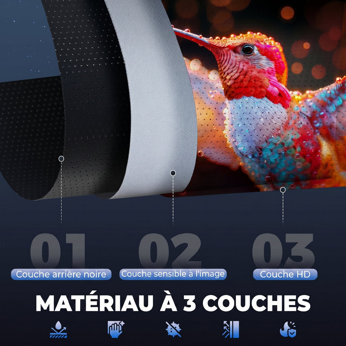 Écran de Projection 120" 4:3 HD 4K, Boîtier en Métal, Écran Hauteur Réglable Manuellement, 244x183cm, Blanc-6