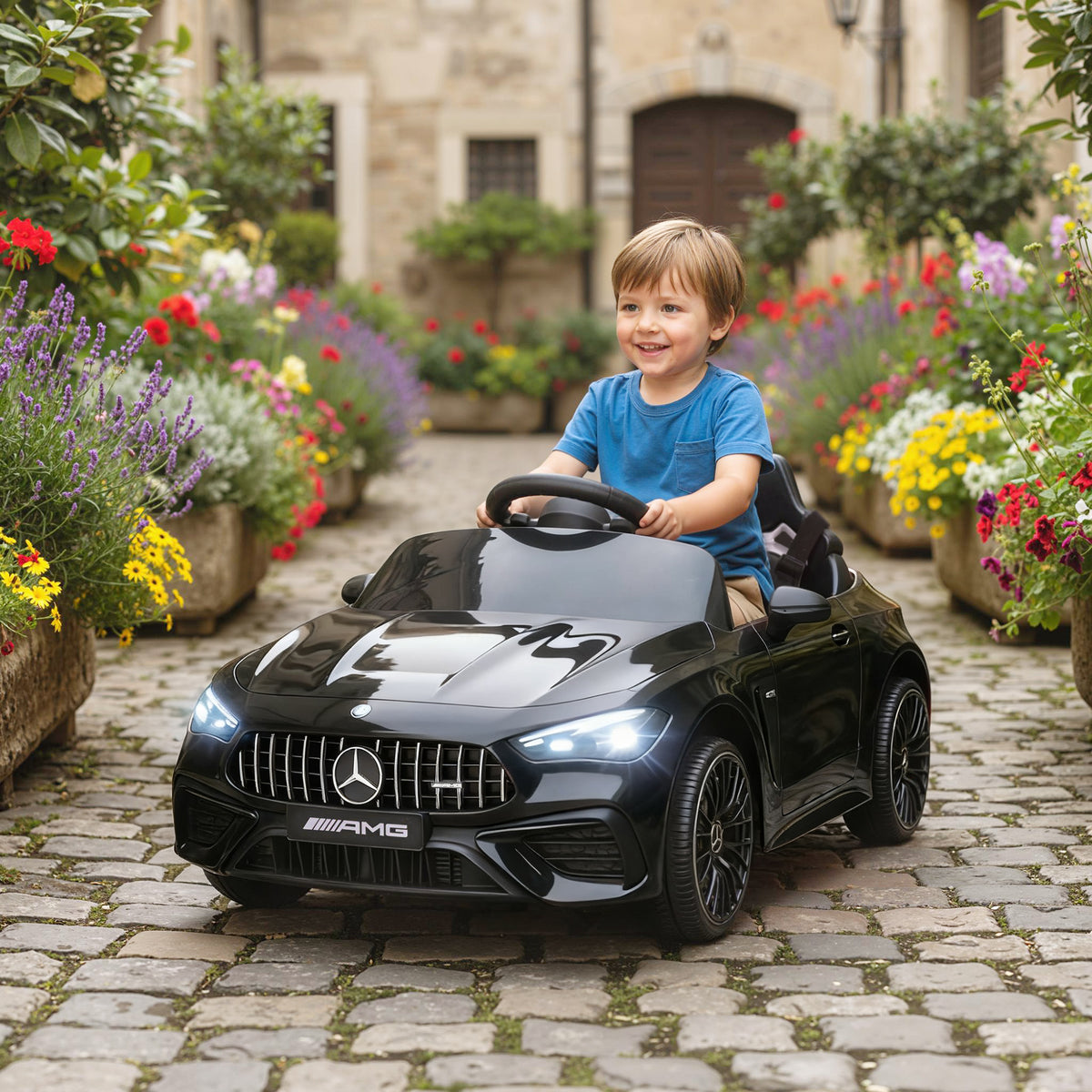 Voiture électrique enfants Mercedes AMG CLE 53 12V 2 moteurs télécommande parentale 2,4G 99 x 55 x 43 cm noir-1