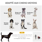 Remorque vélo pour Chien Animaux 8 réflecteurs Drapeau Barre attelage Inclus Acier Polyester imperméable Max. 30 Kg 130L x 73l x 90H cm Rouge-6