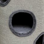 Tonneau à gratter pour chat, tour à griffer en sisal à 3 niveaux recouvert de peluche, Ø 38 x 70 cm, gris clair-7