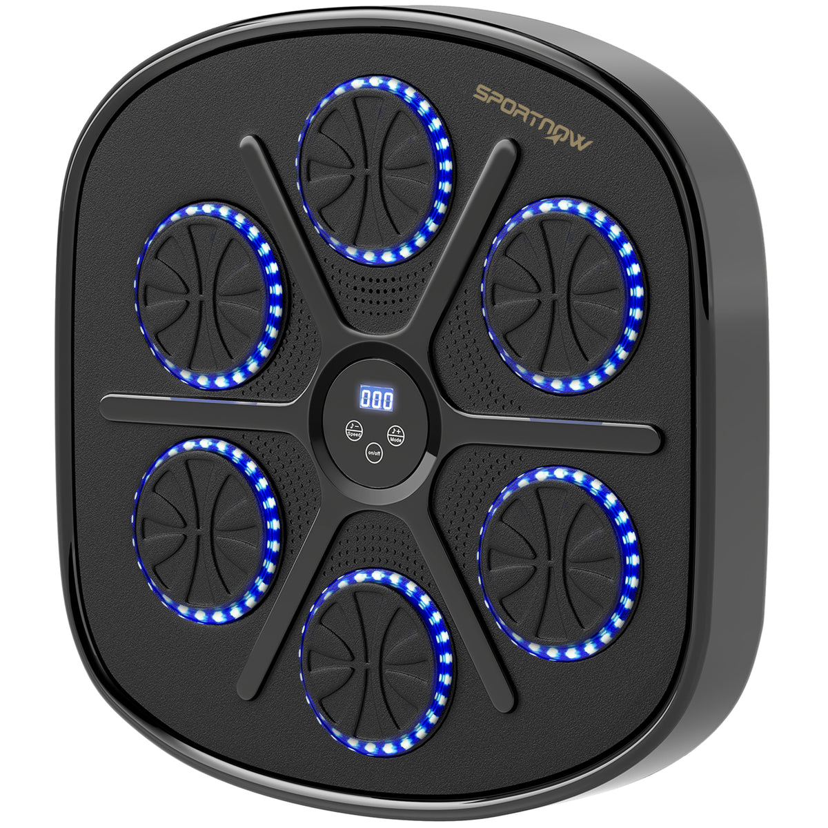 Machine de boxe musicale boxe mural musique avec 9 vitesses et modes Bluetooth gants de boxe 41,8 x 44,6 x 7,5 cm noir-0