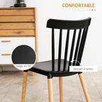 Lot de 4 chaises style scandinave dossier haut assise en polypropylène pieds en hêtre 48 x 52,5 x 83 cm noir-4