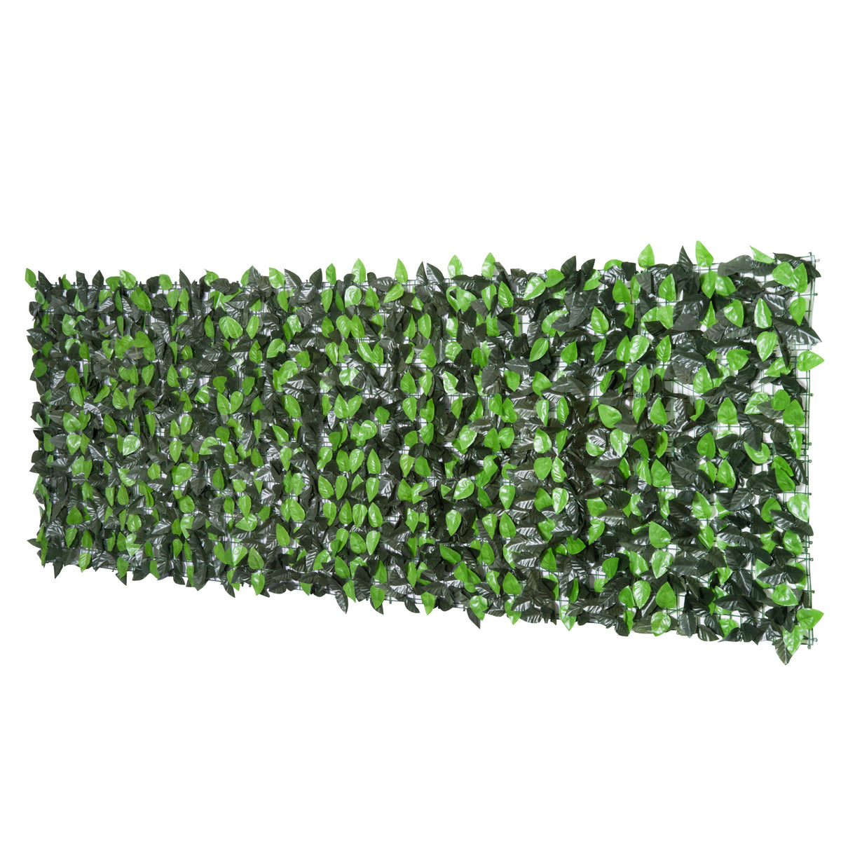 Haie Artificielle Feuilles de Laurier - Brise-Vue Feuillage réaliste dim. 3L x 1H m PE Anti-UV Vert-0