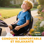 Kart à pédales pour enfants, karting enfant 3 à 6 ans avec roue libre, frein, roues EVA antidérapantes, rose-6