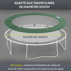 Coussin de protection pour trampoline de remplacement Ø 305 cm Coussin de sécurité de remplacement vert-4
