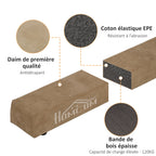 Poutre de gymnastique pliable 210 cm antidérapant, poutre gymnastique pour entraînement à l'équilibre, marron-3