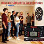 Cible de Fléchettes Électronique 26 Jeu principals 185 jeux variations cibles LCD haut-parleur noir-3