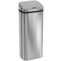 Poubelle à capteur de mouvement ouverture automatique 1 bac de 50 L en acier inoxydable-0