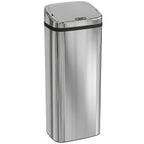 Poubelle à capteur de mouvement ouverture automatique 1 bac de 50 L en acier inoxydable-0
