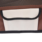 Parc enclos pliable pour chien chat petits animaux octogonal en tissu Oxford et acier Ø 90 x 41H cm marron beige-8