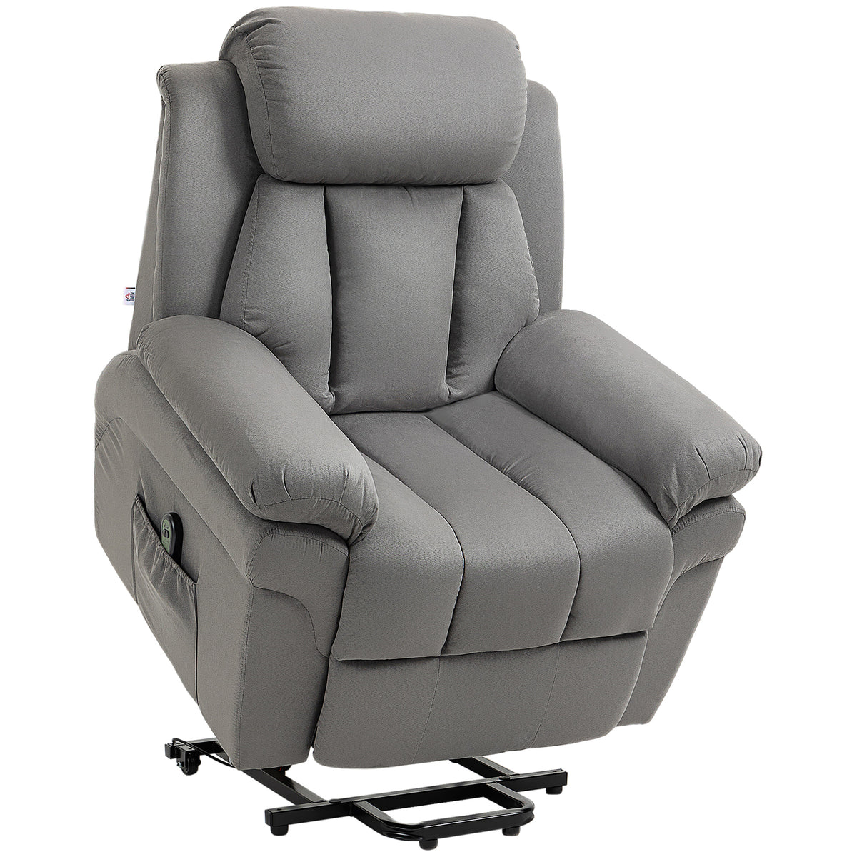 Fauteuil de Relaxation électrique Fauteuil releveur inclinable avec Repose-Pied Ajustable gris-0