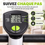 Stepper avec Guidon, Stepper Twist, Écran LCD, Résistance Réglable, Exercice Hanches, Jambes, Lombes, pour Maison, Acier, Blanc, Vert, Noir-4
