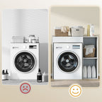 Meuble machine à laver, armoire machine a laver et sèche-linge avec 2 compartiments ouverts, 96 x 60 x 90,5 cm, blanc-7
