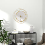 Miroir rond en métal filaire doré, décoration style moderne, diamètre Φ65 cm-9