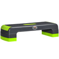 Stepper aérobic fitness hauteur réglable 3 niveaux surface antidérapante 78 x 28 x 20 cm vert et gris-0