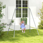 Balançoire portique balançoire 2 en 1 pour bébé ceinture de sécurité à 5 points intérieure extérieure vert-9