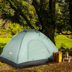 Tente de camping 2 personnes camouflage tente dôme légère ventilée facile à monter avec portes zippées-9
