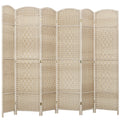 Paravent intérieur en bois 6 panneaux séparateur de pièce pliable pour salon chambre 270 x 180 cm Chêne-0