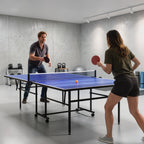 Table de tennis de table ping-pong pliable compacte 4 roulettes pour intérieur 274L x 152,5l x 75,5H cm-9