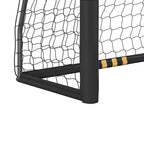 But de Football avec Mousse de Protection, 6 Piquets de Sol et Filet en PE, 240x85x160cm, Jaune-9