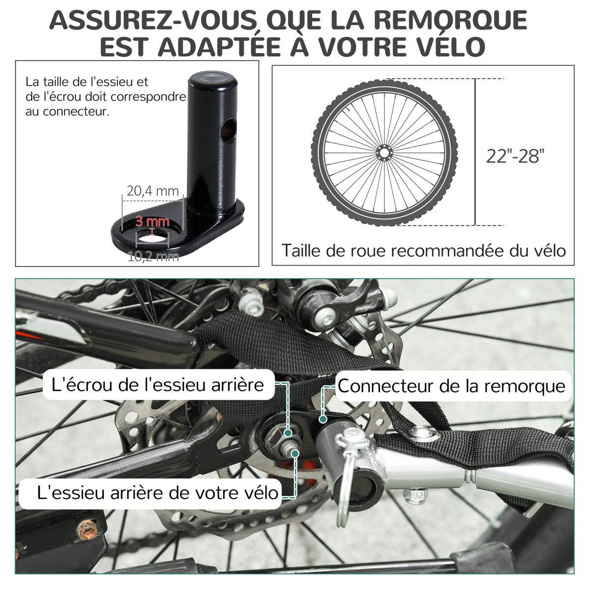 Remorque vélo pour chien animaux 8 réflecteurs drapeau barre attelage inclus acier polyester imperméable max. 30 Kg 130L x 73l x 90H cm bleu-4