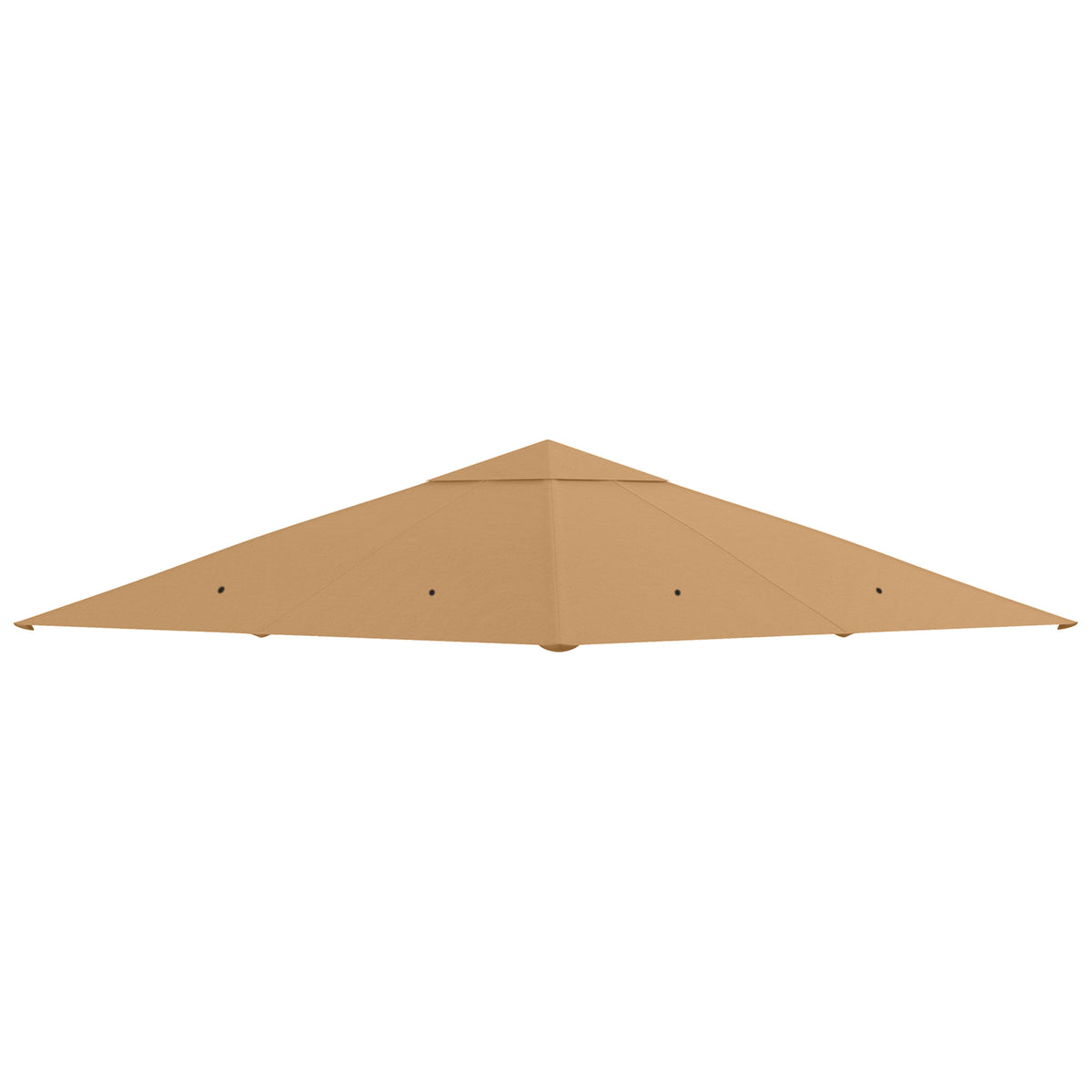 Toile de rechange pour pavillon toit de remplacement gazebo tissu polyester haute densité 180 g/m² anti-UV 3 x 3 m beige-0