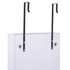 Armoire à bijoux suspendue au mur ou à la porte avec miroir, LED, 5 étagères, 2 tiroirs, 37x10x120cm, effet bois grisé-7