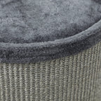 Tonneau à gratter pour chat, tour à griffer en sisal à 3 niveaux recouvert de peluche, Ø 38 x 70 cm, gris clair-8