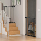 Lot de 2 barrières de sécurité animaux de 104H cm avec système de double verrouillage sans percage de 74 à 80 cm-1