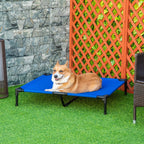 Lit surélevé pour chien lit surélevé rafraîchissant pour chien tissu Oxford sac de transport inclus 92 x 76 x 18 cm bleu-9