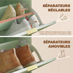 Banc à chaussures avec coussin d'assise rembourré et tiroir rabattable pour couloir, chambre, 62 x 26 x 47,5 cm, vert-5