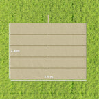 Toile de toit pour pergola tonnelle rétractable de 4 x 3 m - toile uniquement 350 x 260 cm beige-2