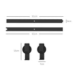 122 CM Quincaillerie de porte coulissante pliante kit de rails de porte de grange coulissante en acier pour 2 portes-2