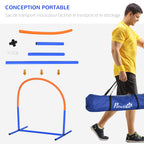 Kit d'équipement d'agilité pour chien kit d'agilité pour chien sac de transport 88 x 64 x 95 cm bleu et orange-3