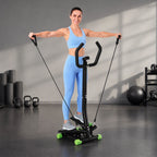 Stepper avec guidon, stepper de fitness avec écran LCD, pédales antidérapantes, marche d'escalier pour maison, bureau, salon, salle de sport, vert et noir-8