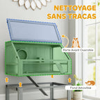 Cage Hamster Rongeur à 3 Niveaux, Base Amovible Profonde, Cabane, Balançoire, 80x50x76cm Gris Clair-5