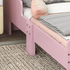 Lit pour enfants de 3 à 6 ans 143 x 74 x 55 cm design nuage sommier à lattes inclus chambre moderne rose-8