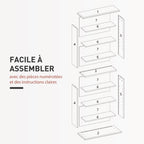 Rangements pour CD et DVD avec 8 compartiments et 6 étagères réglables, capacité max. 360 CD/185 DVD et Blu-ray, gris-6