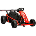 Voiture électrique GoKart kart électrique pour enfants 2 x 24 V moteurs mode dérive à 13 km/h 119 x 77 x 54 cm rouge-0