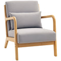 Fauteuil lounge - 3 coussins inclus - assise profonde - accoudoirs - structure bois hévéa - velours givré gris-0