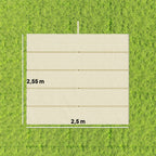 Toile de toit pour pergola tonnelle rétractable de 3 x 3 m - toile uniquement 250 x 255 cm crème-2