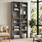 Rangements pour CD et DVD 18 compartiments capacité max. 640 CD/360 DVD 430 Blu-ray 78,5 x 24 x 175 cm gris clair-7