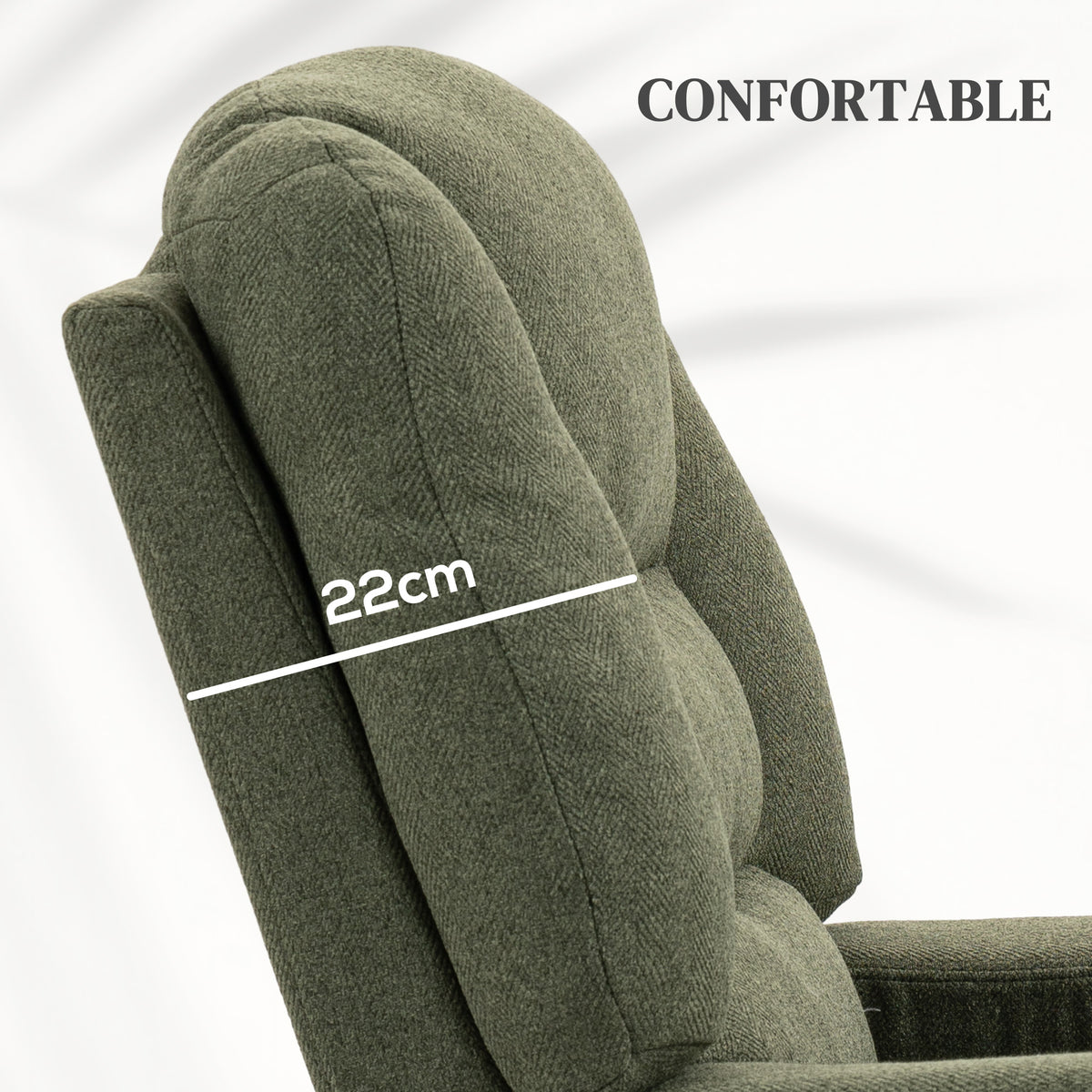 Fauteuil releveur relax électrique, fonction massage et chaleur, inclinaison réglable, repose-pied, télécommandes, vert-6