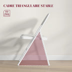 Lot de 4 chaises pliantes chaises de salle à manger portables cadre en acier dim. 45l x 46P x 78H cm blanc-4