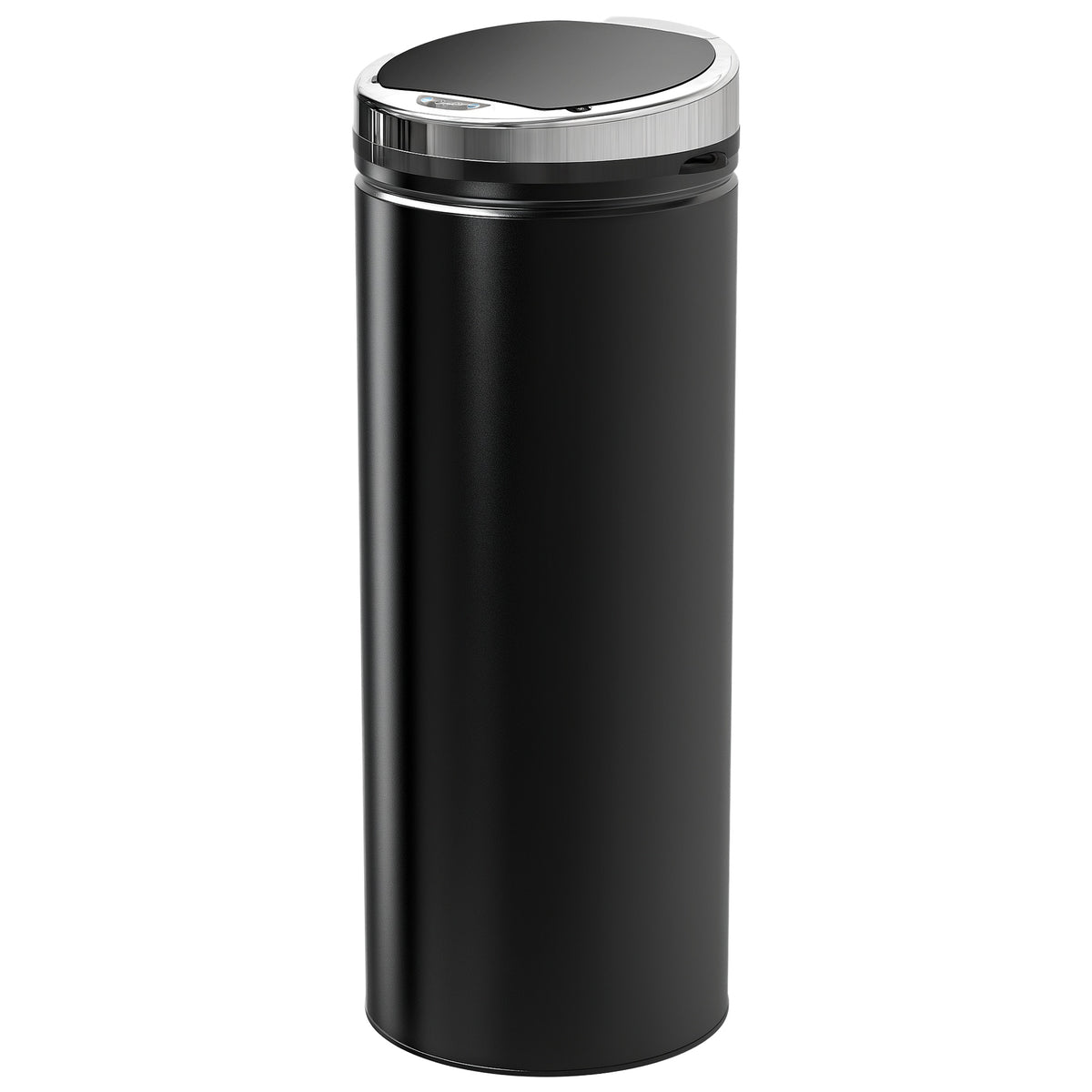 Poubelle à capteur de mouvement ouverture automatique 1 bac de 50 L en acier inoxydable noir-0